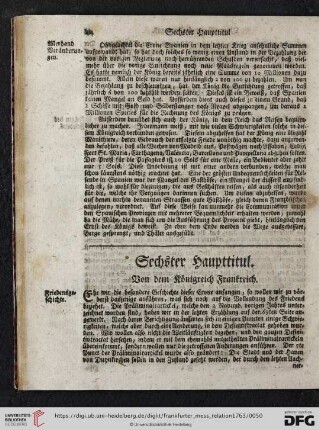 Sechster Haupttitul. Vom Königreich Franckreich