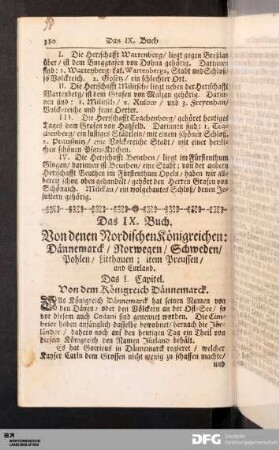 Das IX. Buch. Von denen Nordischen Königreichen