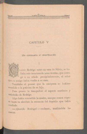 Capítulo V - Un consuelo al moribundo