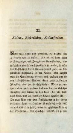32. Kinder, Kinderlieder, Kinderfreuden