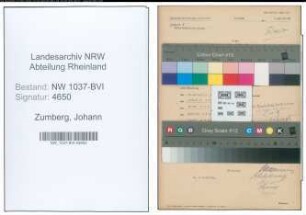 Entnazifizierung Johann Zumberg , geb. 24.09.1889 (Polizeibeamter)