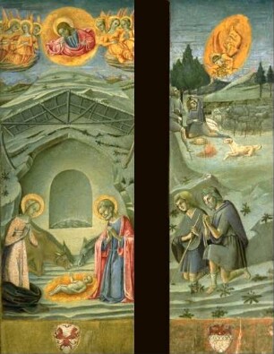 Außenseiten der Flügel eines Triptychons