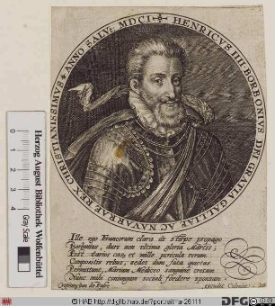 Bildnis Heinrich (Henri) IV., König von Frankreich und Navarra (reg. 1589-1610)