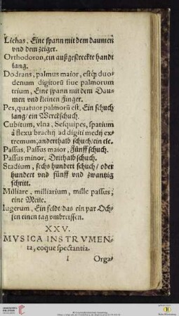 XXV. Mvsica instrvmenta, eoque spectantia