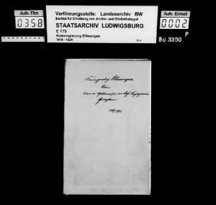 Schuldenwesen der Kirchengemeinde und der kath. Pfarrgemeinde Heidenheim