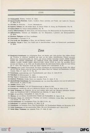 Zinn (Nr. 499-568)