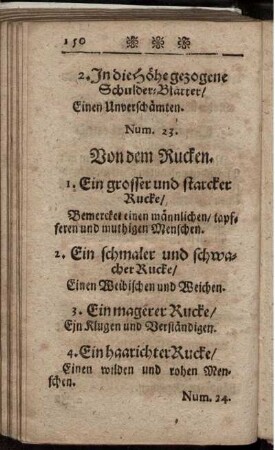 Num.23. Von dem Rucken.