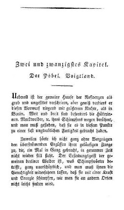 Zwei und zwanzigstes Kapitel. Der Pöbel- Voigtland