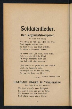 20-28, Soldatenlieder