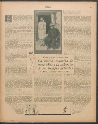 La nueva señorita de trece años o la señorita de los tiempos actuales : Problemas femeninos