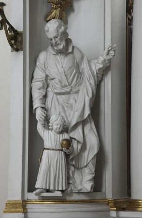Südlicher Nebenaltar — Heiliger mit dem Christusknaben