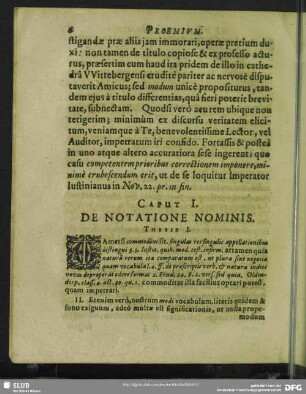 Caput I. De Notatione Nominis