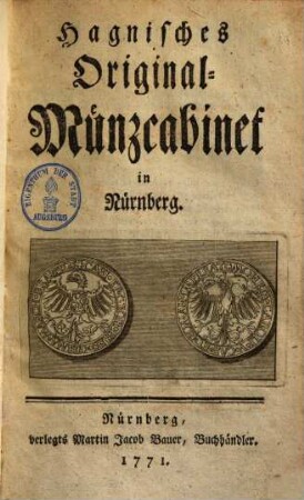 Hagnisches Original-Münzkabinet in Nürnberg