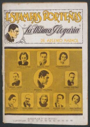[Fotografías del director y autor, Arsenio Mármol, y los actores de la novela radioteatral]