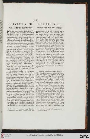 Epistola VII / Lettera VII