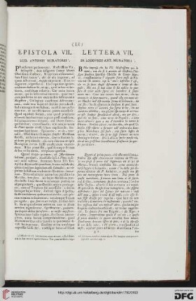 Epistola VII / Lettera VII