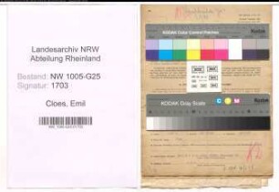 Entnazifizierung Emil Cloes , geb. 04.01.1895 (Vertreter)