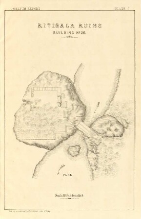 Plate J. Ritigala ruins. Building No. 26. Plan.