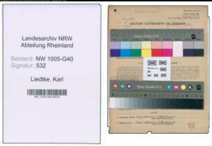 Entnazifizierung Karl Liedtke , geb. 08.03.1901 (Monteur)