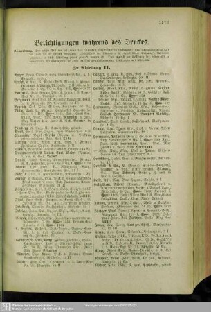 Berichtigungen während des Druckes