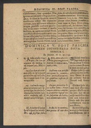 Dominica V. Post Pascha. Vocem Jucunditatis Dicta.