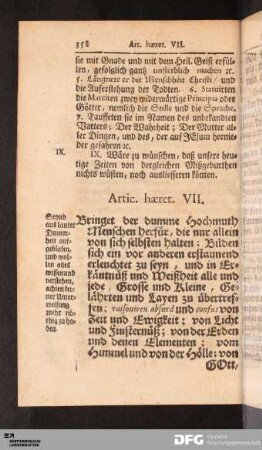 Artic. hæret. VII.