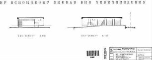Schorndorf: Neubau eines Nebengebäudes - Süd- u. Ostansicht Nebengeb.