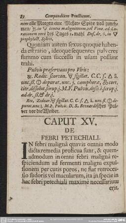 Caput XV. De Febri Petechianli