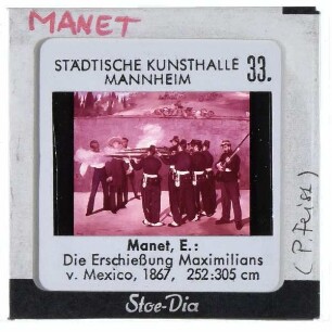 Manet, Die Erschießung Maximilians von Mexico (Mannheim)