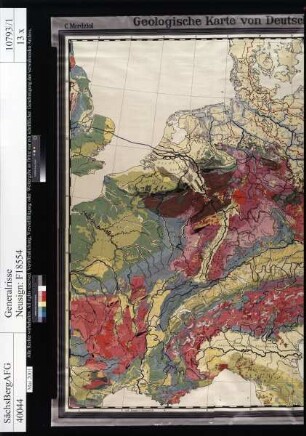 Geologische Karte Deutschlands und seiner Nachbarländer