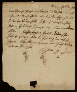 11: Brief von Gottlieb Hufeland an Gustav Hugo, Würzburg, 26.3.1806