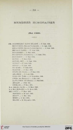 Membres honoraires