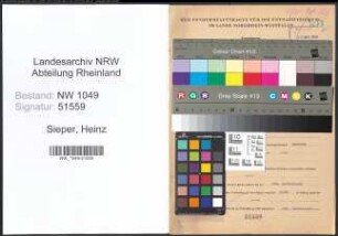 Entnazifizierung Heinz Sieper , geb. 23.07.1905 (Verwaltungsangestellter)