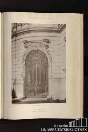Tafel 26. Budapest. Palais Wenkheim