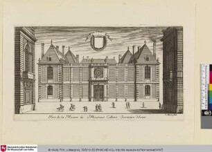 Le Grand Marot, Bl. 80: Face de la Maison de Monsieur Colbert Secretaire d'Estat