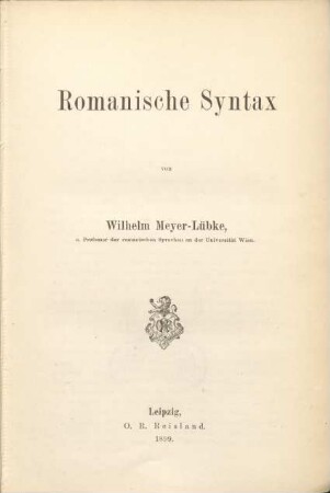 3: Romanische Syntax