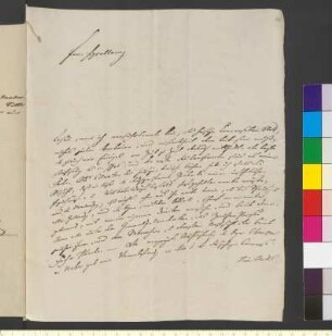 Brief von Semler, Carl an Goethe, Johann Wolfgang von