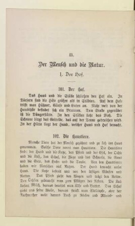 II. Der Mensch und die Natur