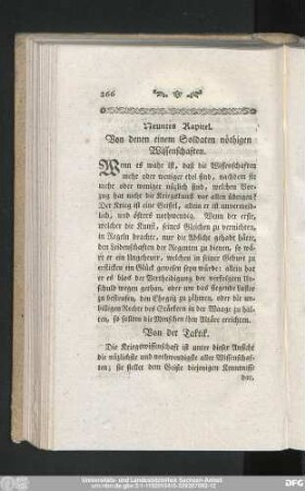 Von der Taktik.