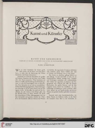 Kunst und Geschichte: Vorwort zu einer Geschichte der Kunst im neunzehnten Jahrhundert