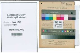Entnazifizierung Olly Hermanns , geb. 18.04.1900 (Musiklehrerin)