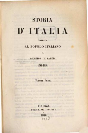 Storia d'Italia : (568 - 1815). 1