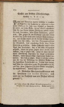 Epistel am dritten Osterfeiertage. Apostelg. 13, V. 26-33