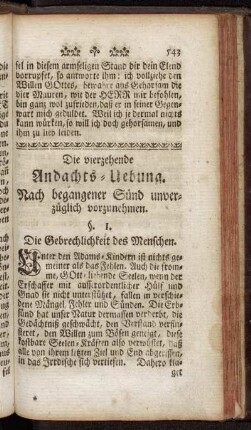 Die vierzehende Andachts-Uebung. Nach begangener Sünd unverzüglich vorzunehmen.