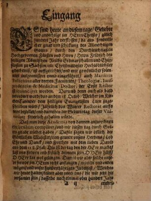 Eine Predigt uber den hundert und zwey und zwantzigsten Psalmen Davids : In der Schloßkirchen zu Wittenberg am 18. Octobris anno 1602. gehalten, als auff Churfürstliche gnedigste anordnung die Löbliche Universitet daselbst nach verflissung Hundertjahren von ihrer fundation anzurechnen, Ihr Christliches Evangelisches Jubelfest celebriret und in ansenhlicher frequents andechtiglich begangen hat