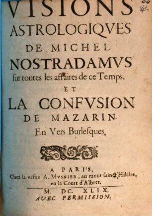 Visions astrologiques ... sur toutes les affaires de ce temps