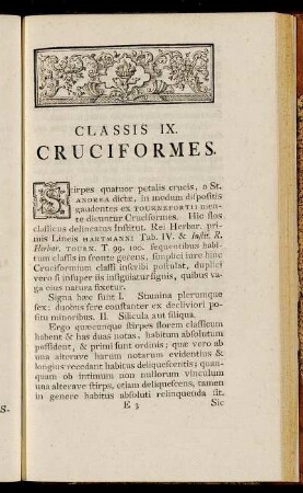 Classis IX. Cruciformes.