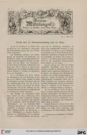 Vereinsmitteilungen Nr. 7 (April 1886)