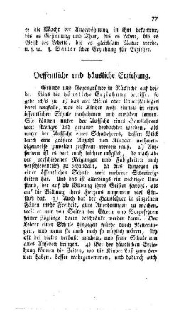 Oeffentliche und häusliche Erziehung