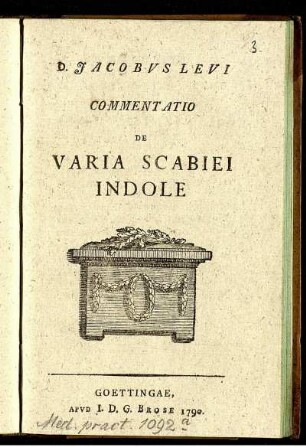 Commentatio De Varia Scabiei Indole